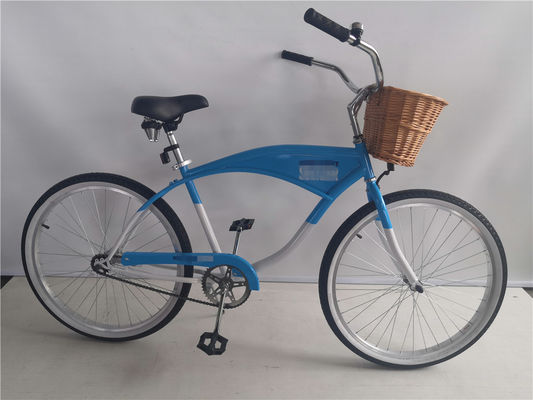 26 Inch Single Speed Adult Beach Cruiser Bike with Metal Tray Convenient Front Tray