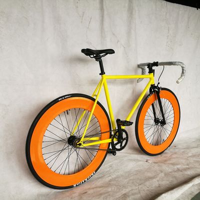 CE Approved 700C 80MM Big Rim Colorful Single Speed Fixed Gear Bike with 1.6m Alloy Stem