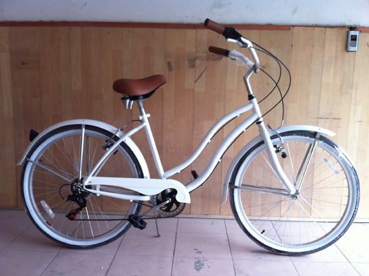 OEM Customized CE Beach Cruiser Bike 26&quot; 3.0 Tire Hi-Ten Steel Frame Shimano 7S 7 Speed