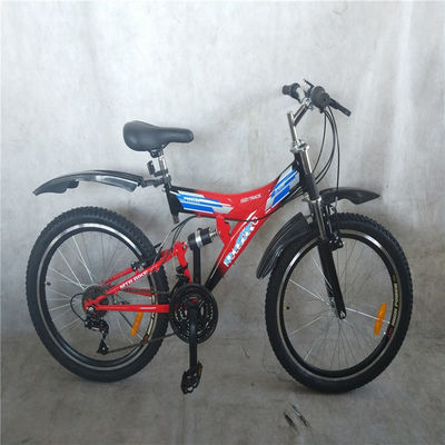 Steel Frame 18 Speed Downhill MTB Cycle Full Dual Suspension Mountain Bike 24 for OEM