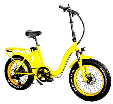 7 Speed 20&quot; 4.0 EN15194 CPSC Snow Tire Big Power Fat Tire 48V 1000W 32MPH 13AH Lithium Battery Lady Women Unisex Electric Folding Bike