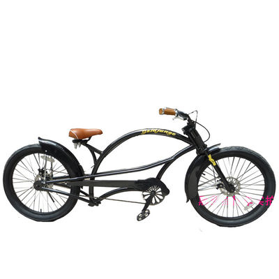 Aluminum Fork 24&quot; 3.0 Tire CE OEM Single Speed Chopper Cruiser Bicycle with Disc Brake