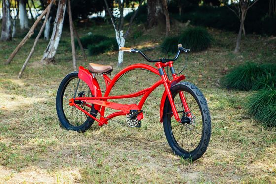 Aluminum Fork 24&quot; 3.0 Tire CE OEM Single Speed Chopper Cruiser Bicycle with Disc Brake