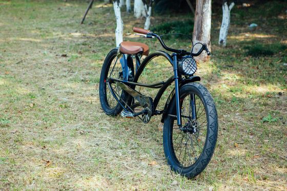 Aluminum Fork 24&quot; 3.0 Tire CE OEM Single Speed Chopper Cruiser Bicycle with Disc Brake