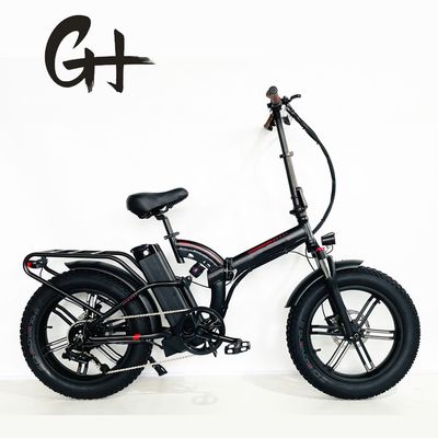 750W 1000W 48V Fat Tire 4.0&quot; Folding Silver Frame 5 Spokes Electric Folding Bike 20 Inch