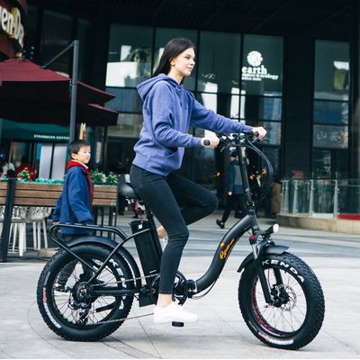 32MPH 48V 1000W 13AH Aluminum Alloy Fat Tire Electric Step Through Folding EBike