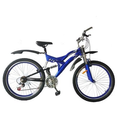 26&quot; Full Suspension Mountain Bike for Heavy Loads Load Capacity 120kg 21 Speeds