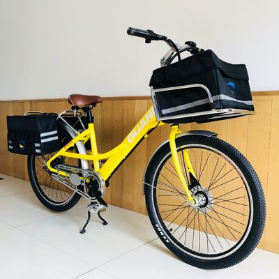 35V 350W 8.8AH Lithium Battery 26&quot; Fast Food Delivery Cargo Electric Bike for Adult Women 25KM/H CE Europe Market