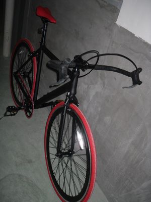 700C Full Matte Black OEM Aluminium Frame Single Speed Road Bike Gross Weight 13KG