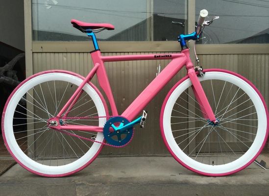 700C Fixed Gear Bike with Front Caliper Brake Aluminium Alloy Frame and Single Speed
