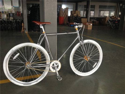 700C Single Speed Flip Flop Fixie Bike with Hard Frame 11kg OEM Customize Chrome
