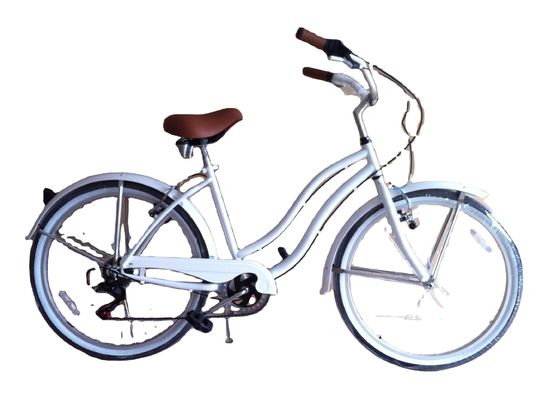 26&quot; Shimano 7 Speed Women Lady USA 26*2.125 Girl White Tire Beach Cruiser Speed Bike