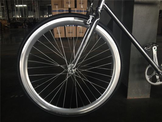 NO Foldable 700C Chrome Color Single Speed Adult Racing Fixie Bike from OEM Taiwan Parts
