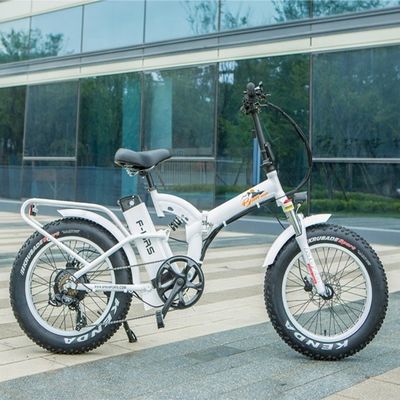48V 21ah Lithium Battery CE Certified 1000W 50KM/H Big Snow Fat Tire Electric Folding Bike Full Suspension