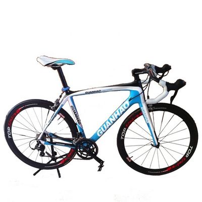 Durable Construction 700C 18S Full Carbon Fibre Racing Road Bike with Ordinary Pedal