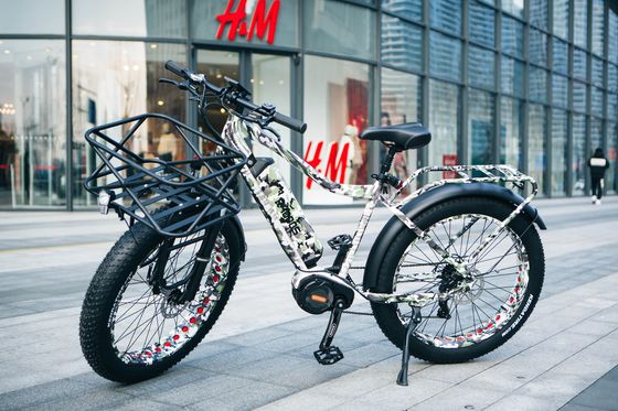 48V 17AH 1000W BaFang Central Motor Electric Mountain Bicycle with 26&quot; Fat Snow Tires