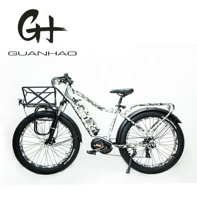 48V 17AH 1000W BaFang Central Motor Electric Mountain Bicycle with 26&quot; Fat Snow Tires