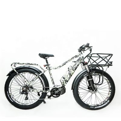 48V 17AH 1000W BaFang Central Motor Electric Mountain Bicycle with 26&quot; Fat Snow Tires