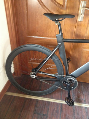 700c Black Aluminum Frame Fixie Bike with Double V Brake Fixed Gear Man Track Bike