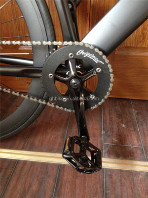 700c Black Aluminum Frame Fixie Bike with Double V Brake Fixed Gear Man Track Bike