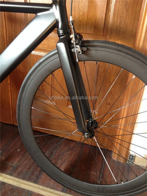 700c Black Aluminum Frame Fixie Bike with Double V Brake Fixed Gear Man Track Bike