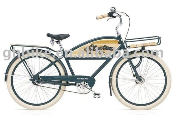 Men's 26&quot; Beach Cruiser Bike with Basket and Carrier CE Certified Nexus 3 Speed Bicycle