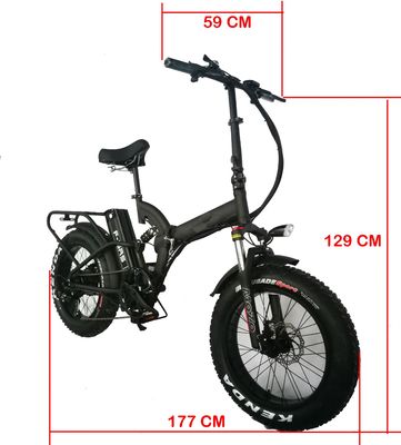 52V 20&quot; 1000W 14AH Lithium Battery 50KM/H 4.0 Big Fat Snow Tire OEM Customized Adult Folding Electric Full Suspension Bike