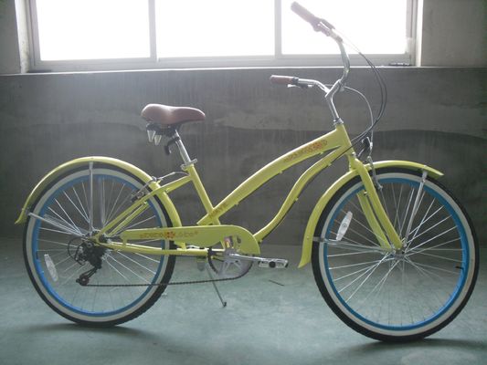 Beautiful Women Beach Cruiser Bicycle with Inner Water Sticker 26inch 3 Speed OEM/ODM
