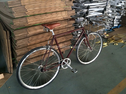 Retro Fixed Gear Bike Bicycle with Front Carrier Inner 3 Speed Road Bike To Be Ordered