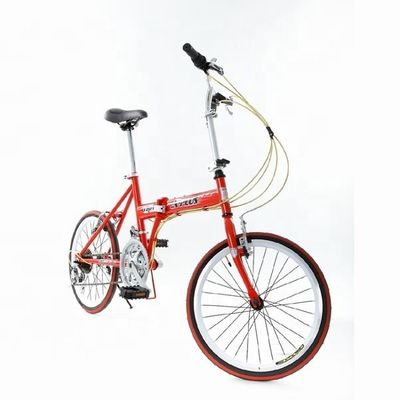 Double V Brake 20&quot; Hi-Ten Steel Frame Folding Bicycle Chinese with Shimano 7 Speeds
