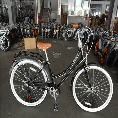 14KG Retro Ladies 7 Speed Vintage Bicycles 700C Adult Women's City Bike with Basket