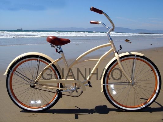CE and ISO 9001 Accredited Steel Fork Beach Cruiser Bike with Gloss Weight of 19kg