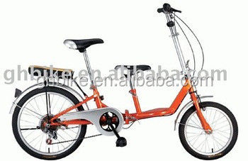 Mother and Son Double Bike 20inch Folding Bicycle with Aluminum Alloy Rim Material