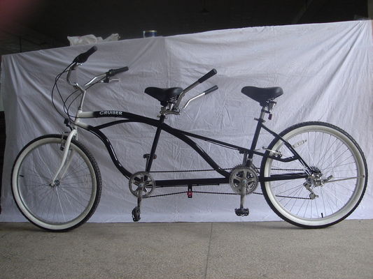 OEM 26 Inch Adults Tandem Beach Cruiser Bike with 1.8m Length and 300kg Load Capacity