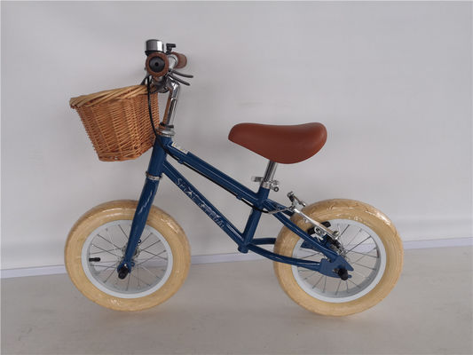 Steel Fork and Frame Balance Bike for Children 3-5 Years Old Blue Color 12 Inch