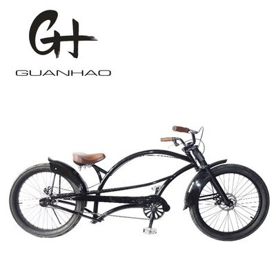 24 Inch Red Color Long Chopper Cruiser Bike with 24*3.0 Tire and Aluminum Alloy Rim