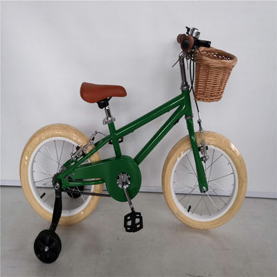 16 inch Children Bikes with Training Wheels Double V Brake Steel Fork