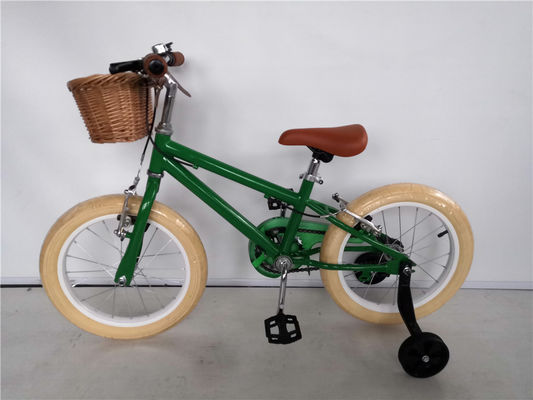 16 inch Children Bikes with Training Wheels Double V Brake Steel Fork