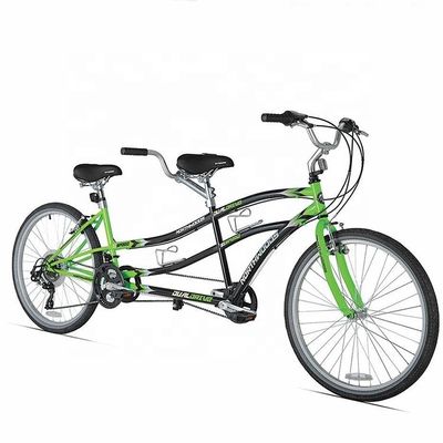 Steel Frame CE 26&quot; Dual Driver 21 Speeds Tandem Bike for Two People OEM Double Seat