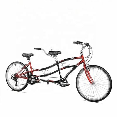 Steel Frame CE 26&quot; Dual Driver 21 Speeds Tandem Bike for Two People OEM Double Seat