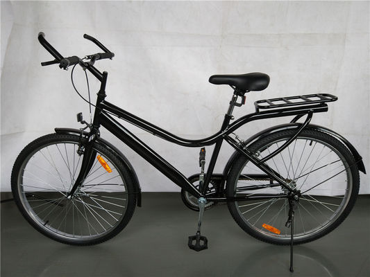 1.7m Length Black Color Single Speed Step Through Hybrid Bike 17kg Gross Weight