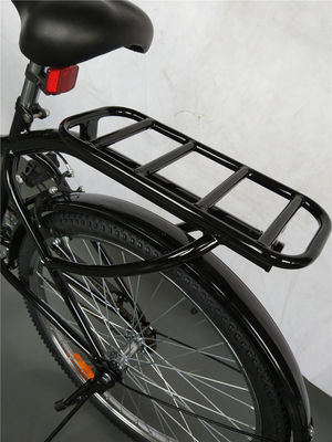 1.7m Length Black Color Single Speed Step Through Hybrid Bike 17kg Gross Weight