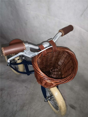 2022 Style Kids Walking Bike for Baby with Front Wicker Basket and Wanda 12 Inch Tires