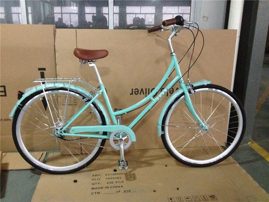 USA Canada Market 3 Speed Green Color Step Through City Cruiser Bike for Women Ladies