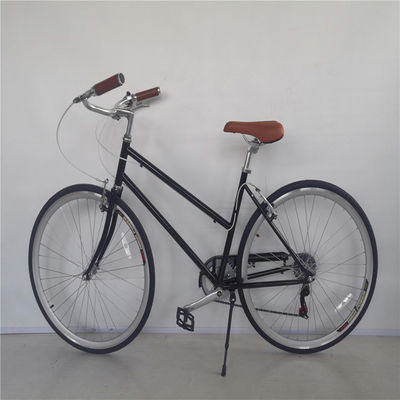 Front and rear wheel V brake 7 speed 26 inch bicycle custom adult womens city cruiser bike with hard frame