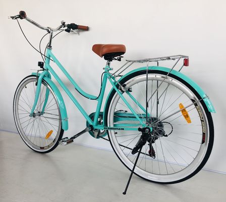 700C Hi-Ten Steel Frame USA OEM Women City Bike with 7 Speeds and Aluminum Alloy Rims
