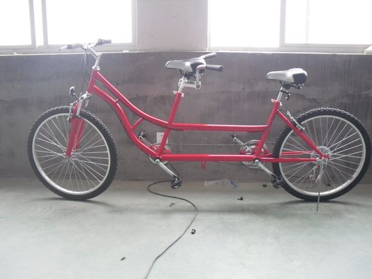 24inch Shimano 7 speeds OEM CE Steel tandem two people Bicycle with Fork Suspension