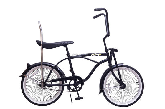 14KGS Black Color Sport Beach Cruiser Bike Lowrider Bike with Leather Saddle