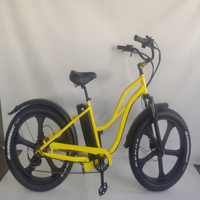 48V Voltage Adult Hybrid Electric Fat Tire Bike 2024 Step Thru Model 31 60 km Range