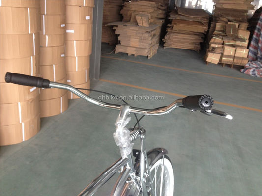 1.8m Length 160kg Load Capacity 26 Inch Chrome Single Speed Men's Beach Cruiser Bicycle